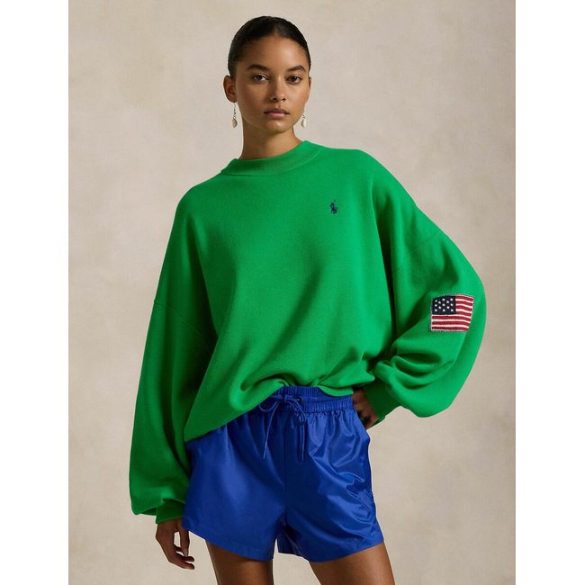 Sudadera de cuello redondo, manga larga verde <span itemprop=