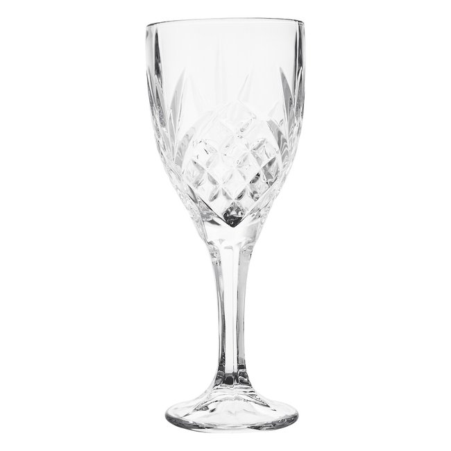 Set of 4 Crystal Wine Glasses, transparent, SO'HOME