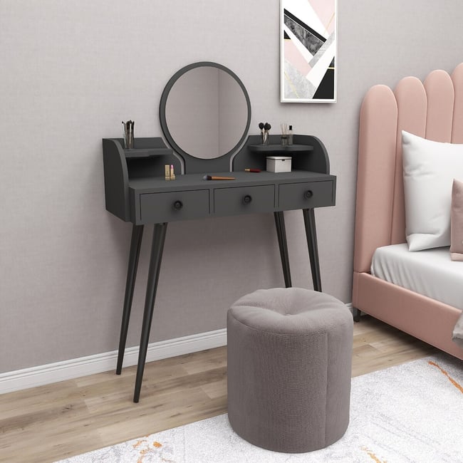 Столик туалетный, Elegans / Элеганс антрацит SO'HOME