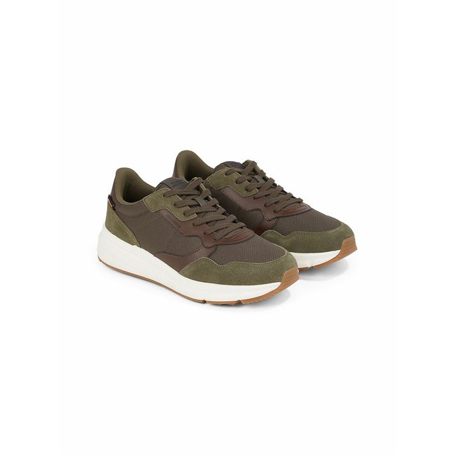 Sneakers Faston aus Leder khaki <span itemprop=