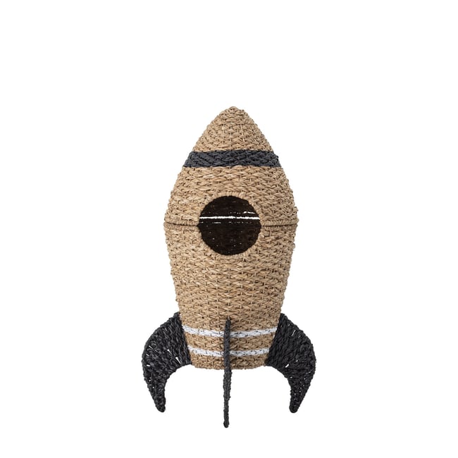 Panier avec couvercle en herbier marin H68.5 COSMINA Couleur beige <span itemprop=