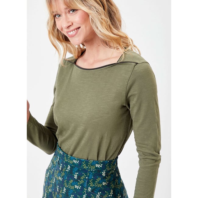 T-shirt coton bio col bateau GONDA - LA FIANCÉE
