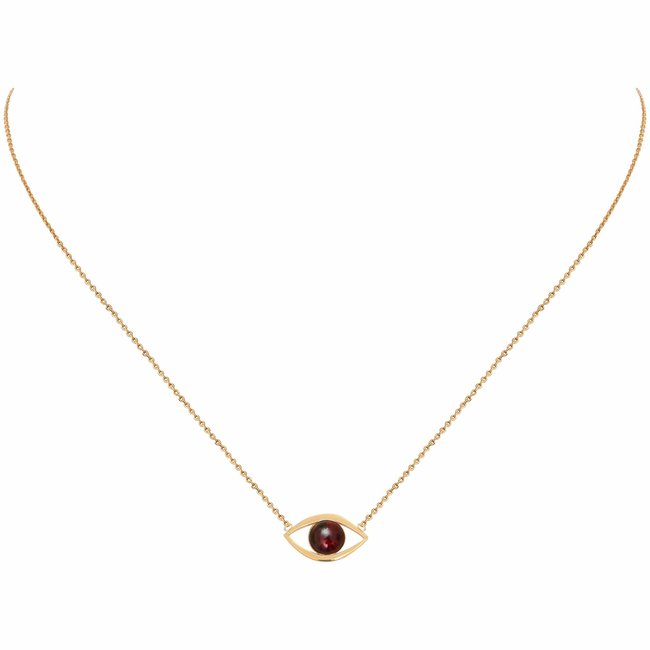 Collier eros petit modele grenat rouge <span itemprop=