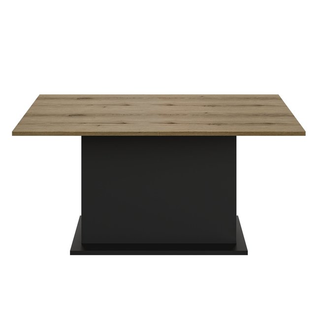Table extensible avec pied central TRUST Couleur marron <span itemprop=
