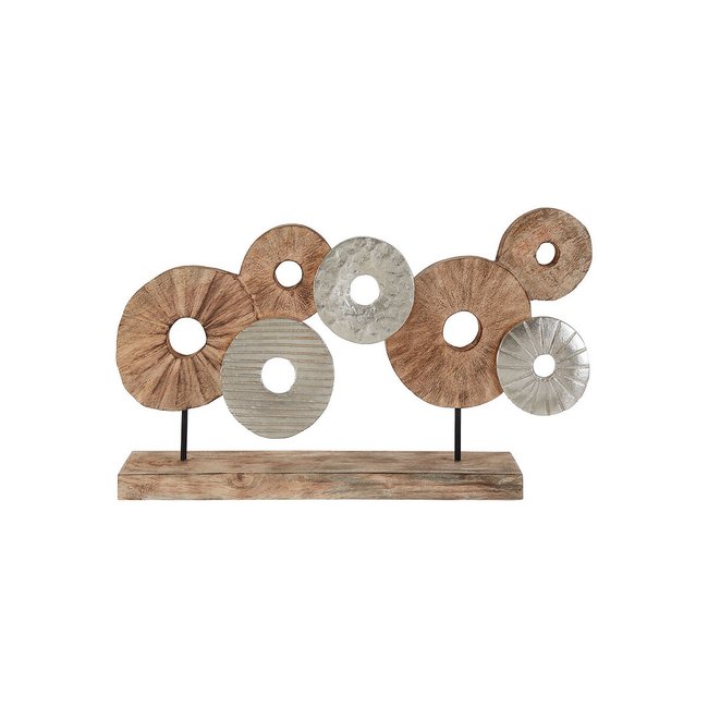 63x35cm Wooden Disc Sculpture, natural, SO'HOME