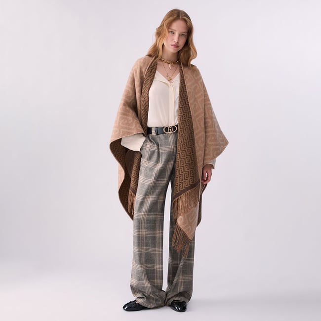 Poncho Jacquard Monogramme - LIU JO