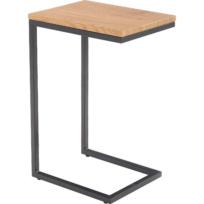 Table d'appoint métal collection EMIFGAL Couleur chêne doré et noir <span itemprop=