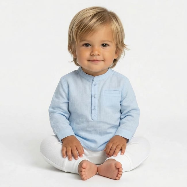 Blouse bébé - Très bon état bleu <span itemprop=