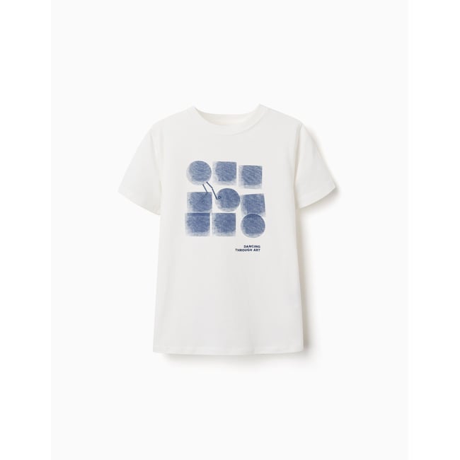 T-shirt en coton avec imprimé formes - ZIPPY