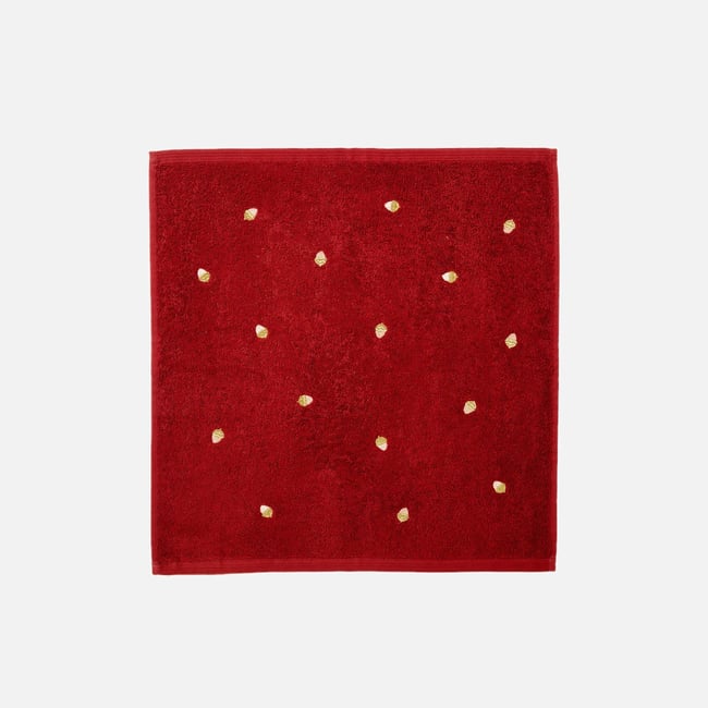 Essuie-mains CHARMES D'AUTOMNE rouge <span itemprop=