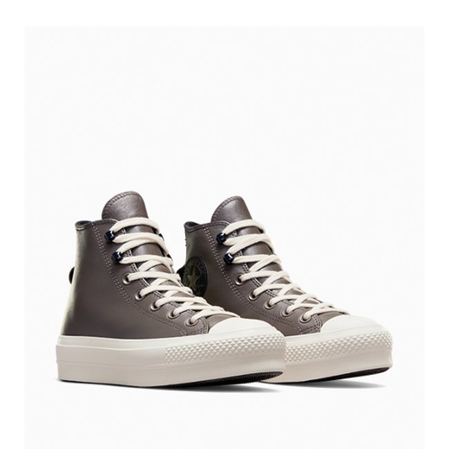 All star lift hi counter climate leather high top trainers brown Converse La Redoute
