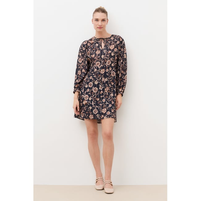 Robe courte col rond RANIA multicolore <span itemprop=
