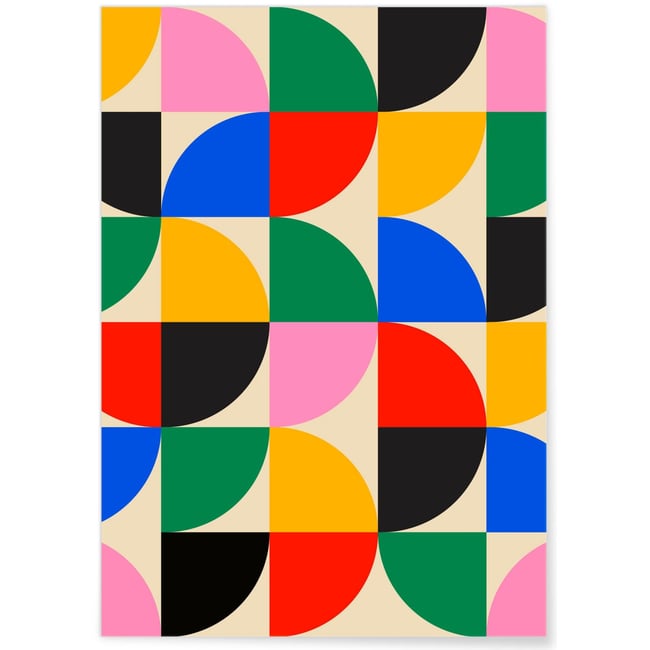 Affiche Bauhaus 32 Couleur blanc <span itemprop=