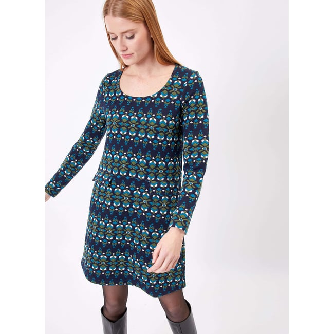 Robe droite imprimée en maille OSIE - PRINCESSE NOMADE