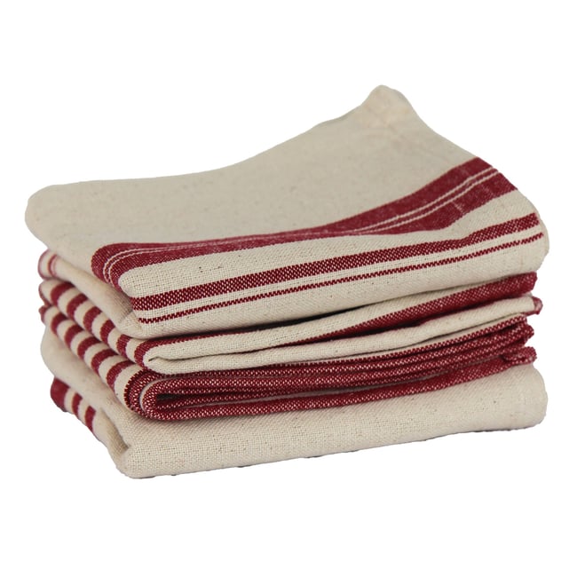 Lot de 3 torchons prunelle rouge Sud Etoffe | La Redoute