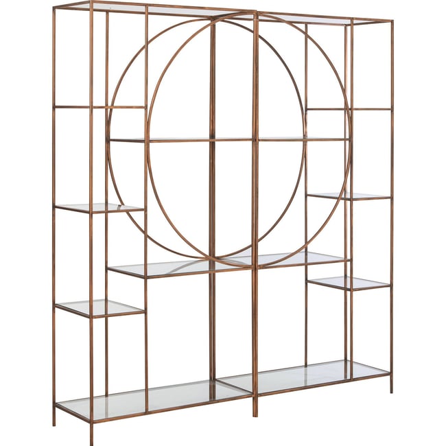 Étagère en métal au design graphique Couleur bronze <span itemprop=