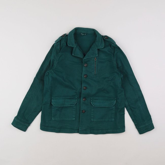 Veste imprimé au dos - Bon état vert <span itemprop=