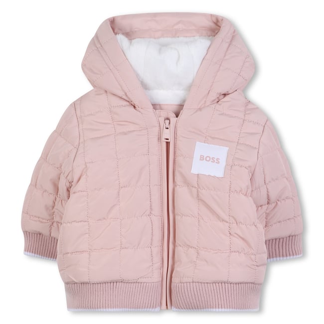 Veste à capuche vintage rose <span itemprop=