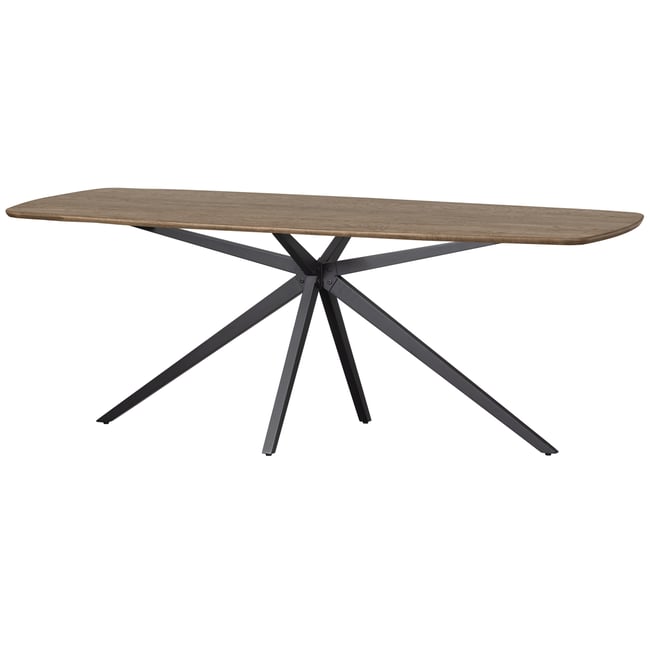 Table à manger ovale en chêne 6-8 personnes TABLO Couleur marron <span itemprop=