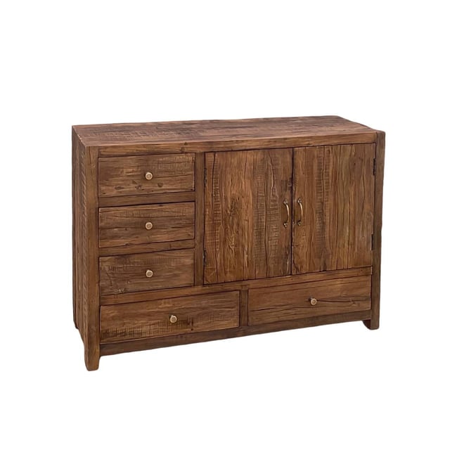 Buffet en bois recyclé INDRA Couleur bois foncé <span itemprop=