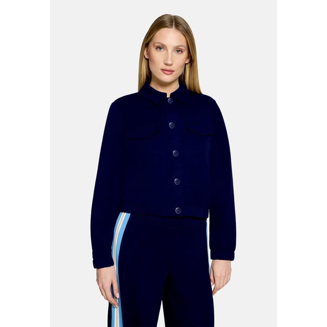 Veste casual à poches plaquées maritime blue <span itemprop=
