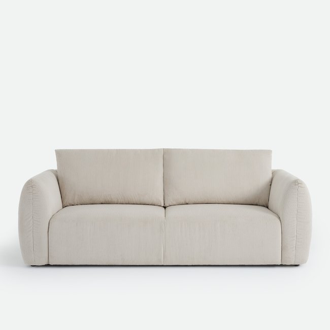 Canapé droit, 3 ou 4 places, en velours côtelé, EDITH - LA REDOUTE INTERIEURS