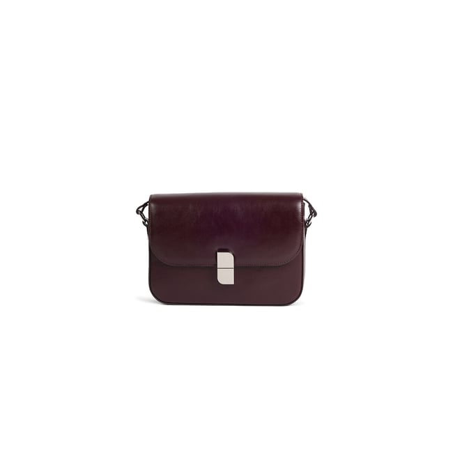Alice m Leather Shoulder Bag, aubergine, NAT & NIN