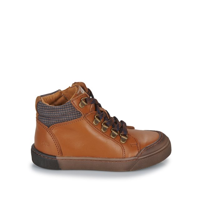 Bottines in leer Vadim <span itemprop=