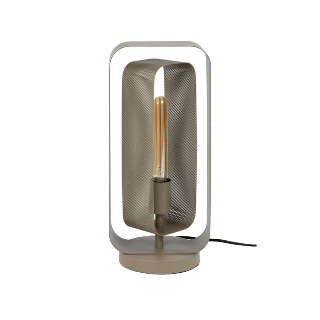Lampe design beige à double cadre métal RALF Couleur beige <span itemprop=