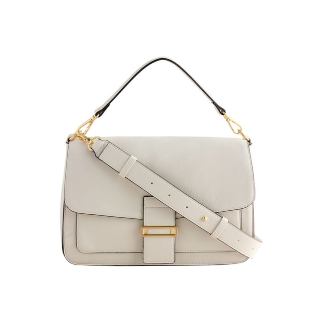 Grand sac à main détail métallique os <span itemprop=