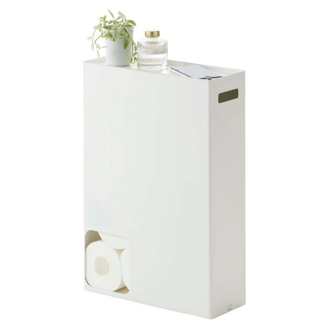 Réserve papier WC rangement design  Plate Couleur blanc <span itemprop=