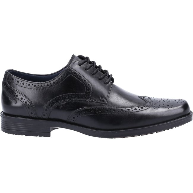 Chaussures Hush Puppies Elliot Brogue Pour Homme - Cuir - Lacets - Bout Pointu - Neuf Avec Boîte