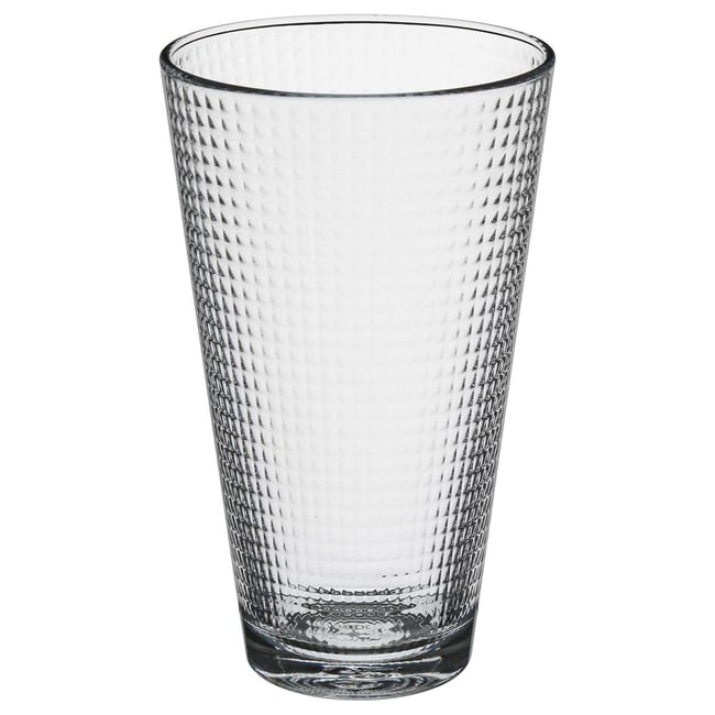 Lot de 6 verres hauts en verre texturé 34 cl BENIT'EAU Couleur transparent <span itemprop=