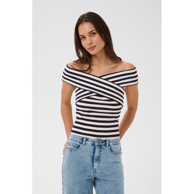 Jersey sans-manches blanc bleu chalk/midnight marine <span itemprop=