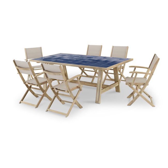 Salon de jardin, 6 chaises, BISBAL&JAVA LIGHT - DEFORA HOME