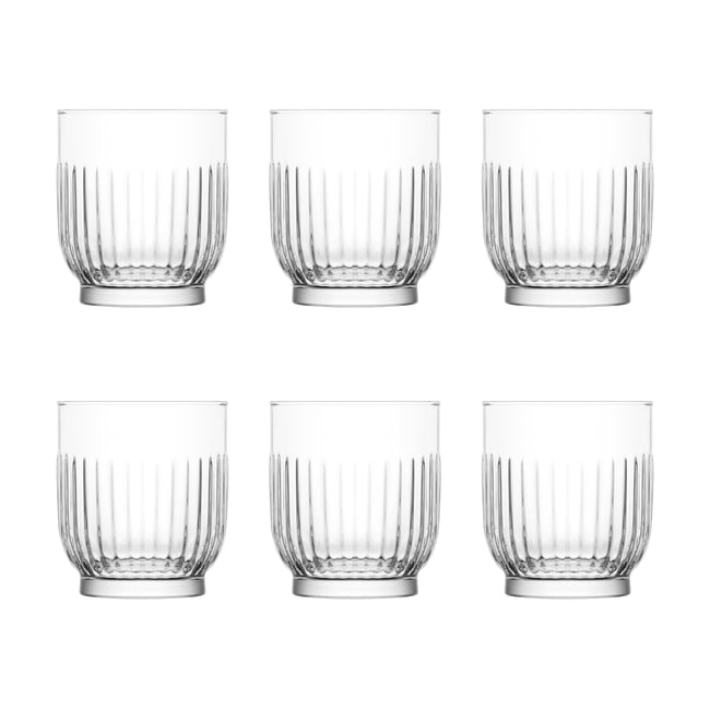 Lot de 6 gobelets en verre 33cl, NAGOYA Couleur transparent <span itemprop=