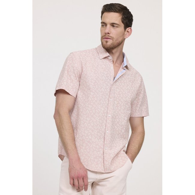 Chemise manches courtes coton comfort DOLAVI rose <span itemprop=