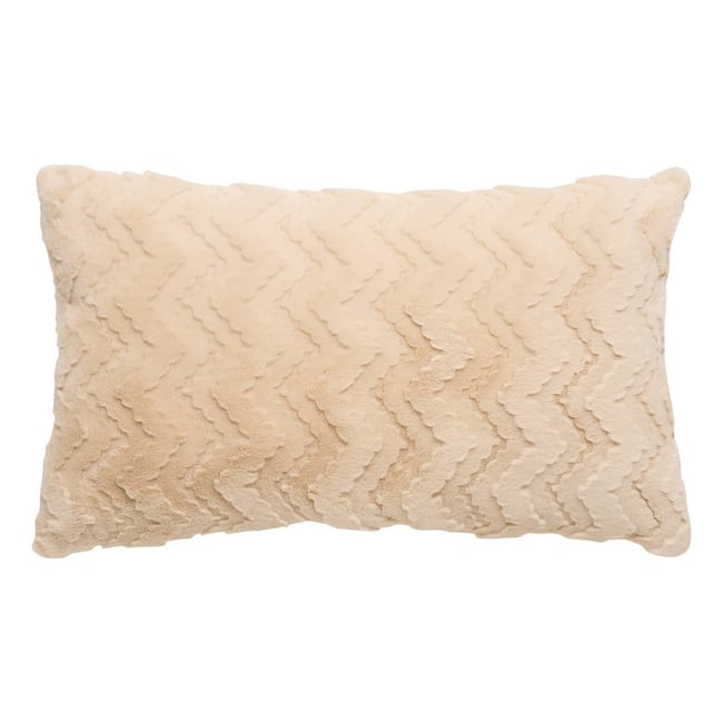Coussin rectangulaire NALIA beige lin <span itemprop=