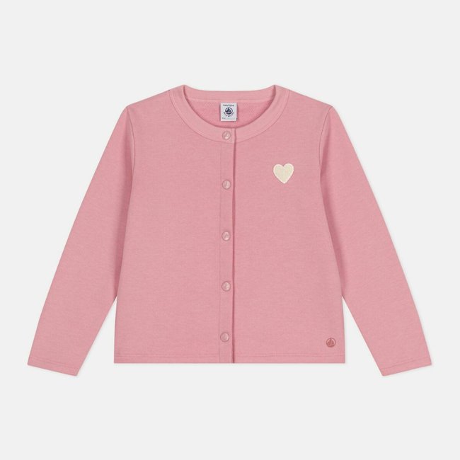 Cardigan in felpa rosa PETIT BATEAU
