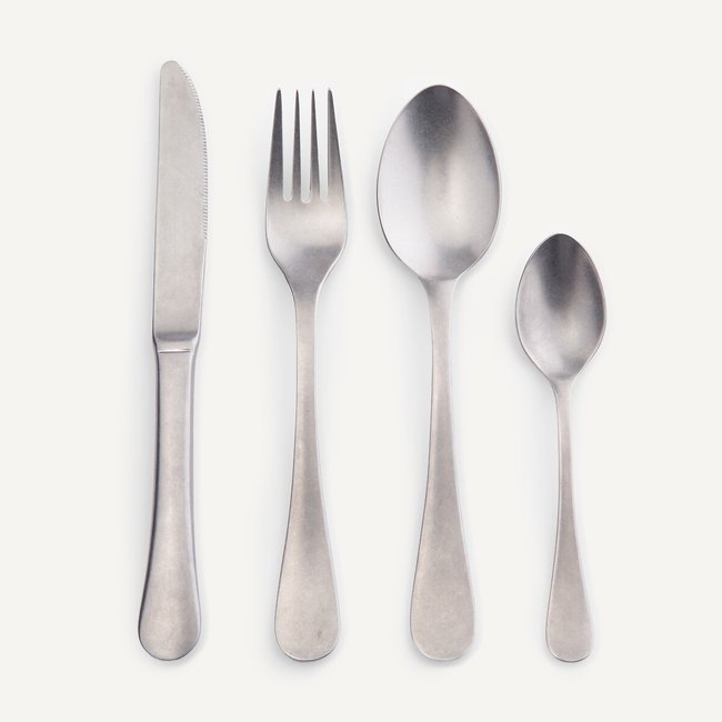 Ménagère 16 pièces en inox brossé, Ritual Couleur inox brossé <span itemprop=