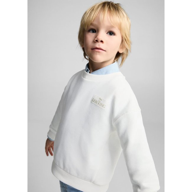Sweat-shirt le Roi Lion blanc cassé <span itemprop=