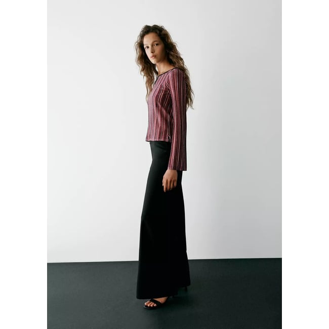 Pantalon droit taille normale noir <span itemprop=
