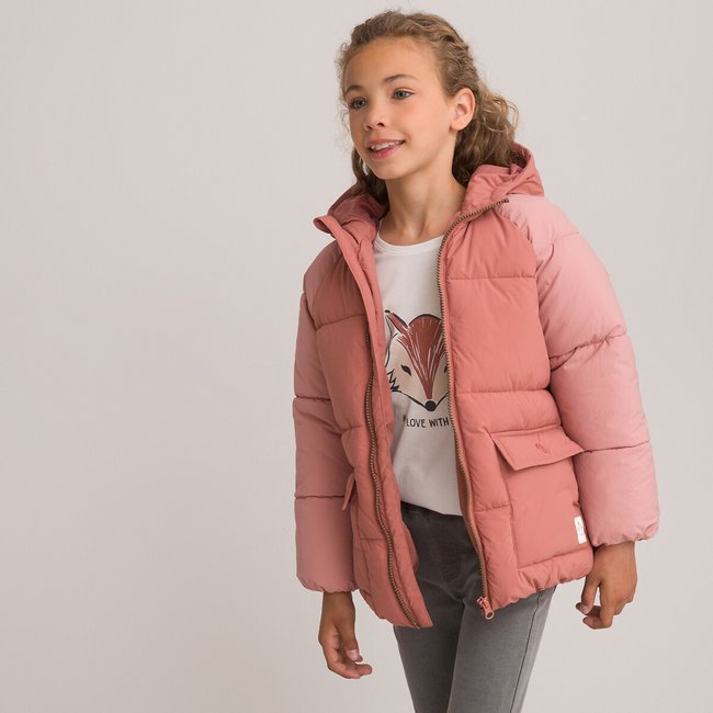 Doudoune à capuche rose LA REDOUTE COLLECTIONS