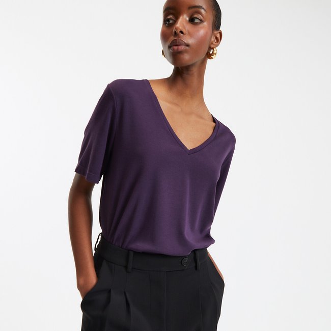 T-Shirt mit V-Ausschnitt - LA REDOUTE COLLECTIONS