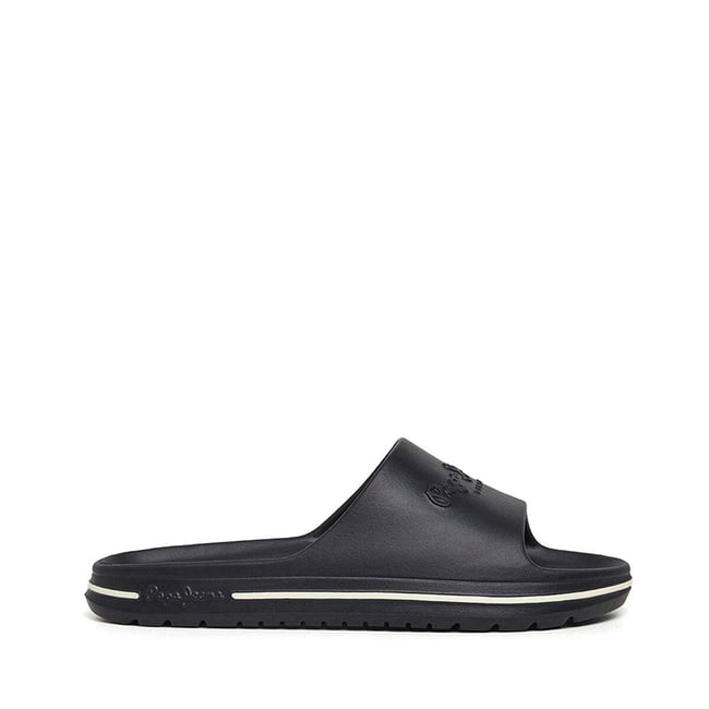 Tongs De Plage Moulées noir d'usine <span itemprop=