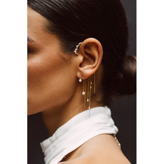 Boucles D'oreilles Argent Tanzanite Et Perles ROSEMIMOSA - Dormeuses, Neuf Avec étiquettes