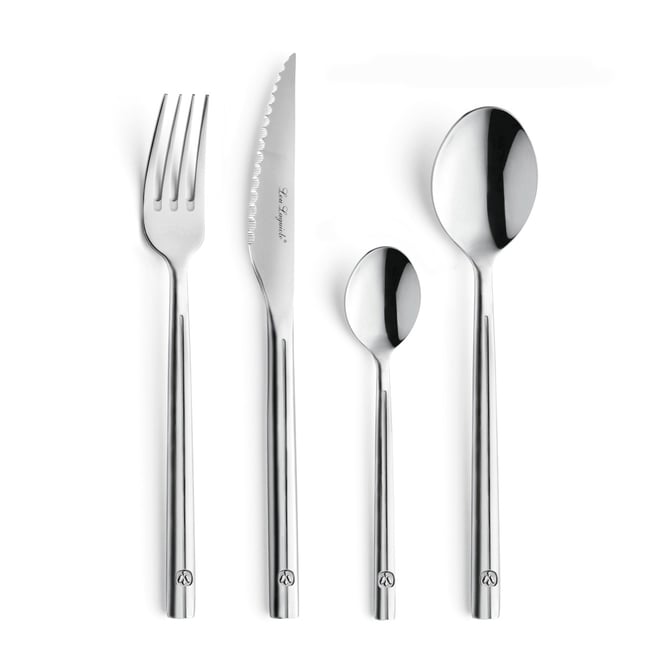 Coffret 24 pièces - Couleur inox <span itemprop=