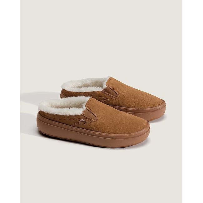 Zuecos MULES PLATFORM forrados beige               <span itemprop=
