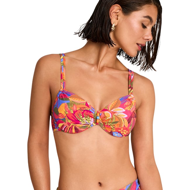Haut maillot de bain emboîtant SUNSET orange <span itemprop=