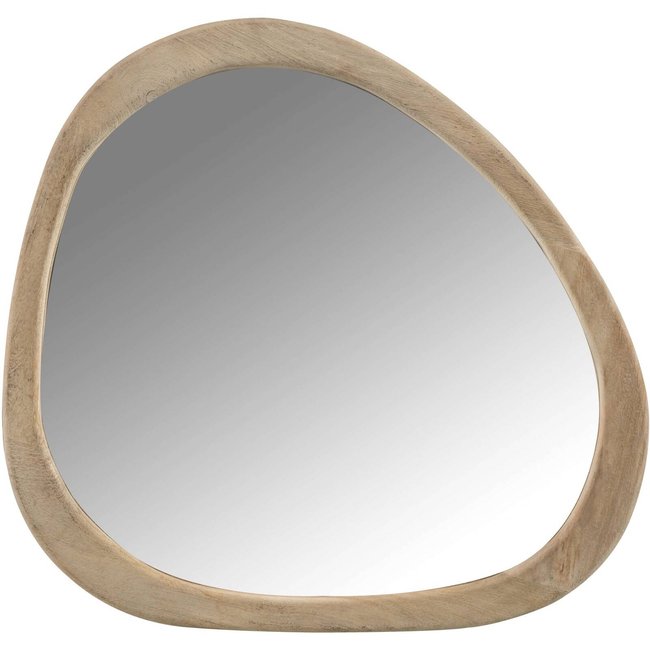 Miroir en bois de mangue irrégulier, Kavula Couleur bois clair <span itemprop=